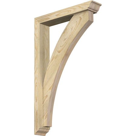 Thorton Traditional Rough Sawn Bracket W/ Offset Brace, Douglas Fir, 4W X 20D X 32H